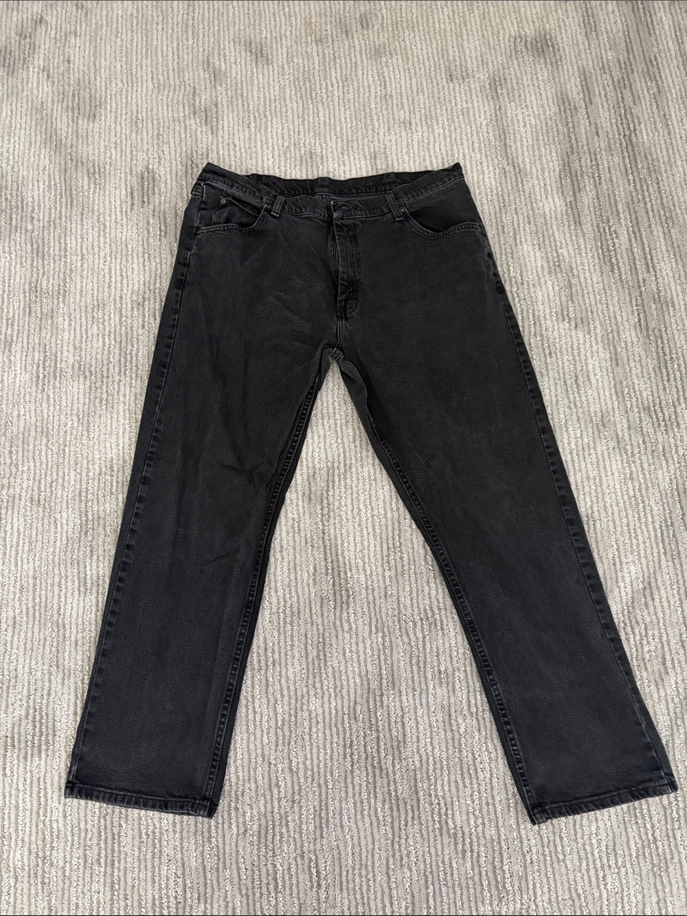 Men's Black Straight-Leg Wrangler Jeans